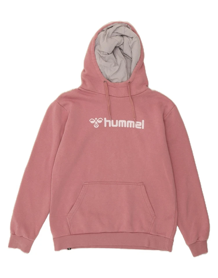 Sudadera con capucha gráfica HUMMEL para mujer Reino Unido 16 grande rosa algodón BX05 Foto 1 de 4