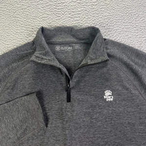 G Fore Pullover Men Large Heather Gray Quarter Zip Performance Long Sleeve Golf - Picture 1 of 8