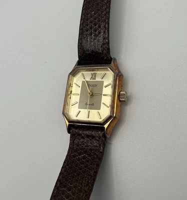 Винтажные женские аналоговые кварцевые часы Phasar нержавеющая сталь квадратный новый аккумулятор - Изображение 1 из 4