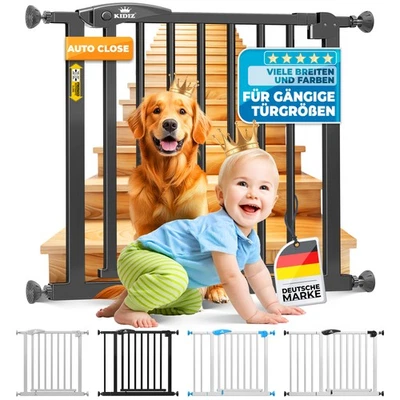 KIDIZ® Schutzgitter für Treppen Türschutzgitter Treppenschutz Gitter ohne Bohren - Bild 1 von 4