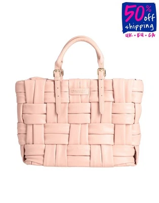 PVP € 233 ERMANNO ERMANNO SCERVINO Bolso de Mano Tejido Grande Cuero PU con Cremallera Foto 1 de 4
