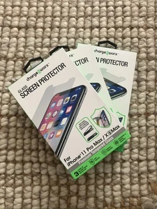 3-PK Charge Worx Glass Screen Protector For iPhone 11 Pro Max / XS Max - Photo 1 sur 3