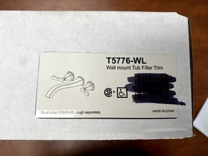 Delta Stryke Double Handle Wall Mounted Tub Filler Trim T5776-WL in Chrome - Picture 1 of 1