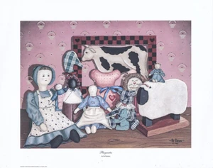 Pat Pearson Vintage Country Art Playmates 20x16 Zoll - Bild 1 von 1