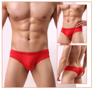 Comfortable Men's Boxer Panties Low Rise Briefs Concave Convex Pouch Underwear - Picture 1 of 17