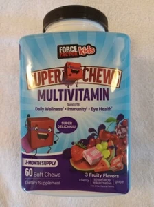 Force Factor Kid Super Chews Multivitamin Wellness, Immunity Eye 60 Soft Chews - Picture 1 of 4