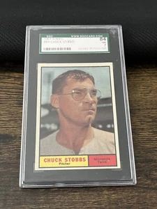 Chuck Stobbs 1961 Topps Baseballkarte SGC 7 NM - Minnesota Twins - Bild 1 von 2