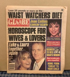 1983 June 7 GLOBE Magazine/Newspaper “Luke & Laura” w/Joan Collins (MH145) - Picture 1 of 1