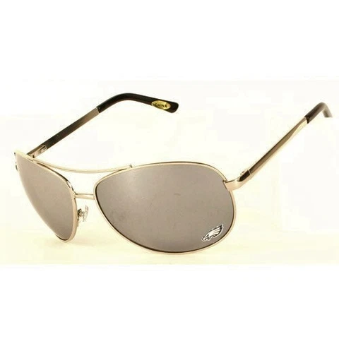 PHILADELPHIA EAGLES SILVER MIRRORED AVIATOR SUNGLASSES FROM SISKIYOU SPORTS Cover