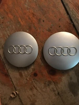 2 Center Caps OEM Audi A6 S6 8D0601165 15" Wheel Hubcap 95 96 97 98   5.75" - Image 1 of 2