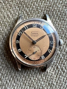 Vintage Eweco reloj de pulsera acero cuerda manual - Wheel Dial - 35 mm aprox. 1950 - Imagen 1 de 11