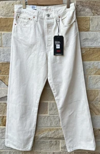 Levis jeans womens 31 ribcage straight ankle off white cotton High Rise - Picture 1 of 12