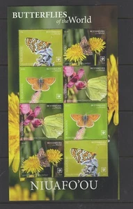 Tonga - Niuafo'ou #438 (2020 Butterflies sheet 2 blocks of four) VFMNH CV $33.00 - Picture 1 of 1
