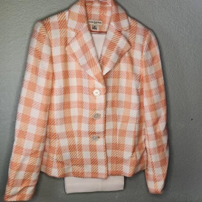 Traje Pantalones Amanda Smith Petite 3 Piezas Talla 6p Naranja y Blanco para Vestido o Trabajo Foto 1 de 4