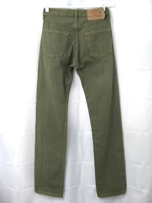Jeans Levis 501 27x33 Verde EE. UU. Rojo Tab Premium De Colección Usados en Excelente Condición Años 90 Foto 1 de 4
