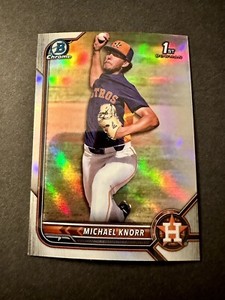 2022 Bowman Chrome Draft Michael Knorr 1st Refractor Card Astors