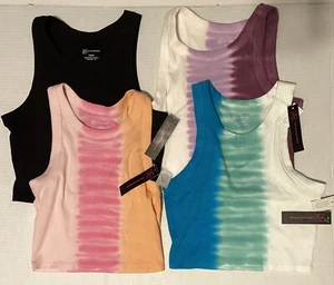 Juniors Tank Tops Size Small 3-5 No Boundaries Bundle of 4 Scoop Tie Dye Solid - Picture 1 of 15