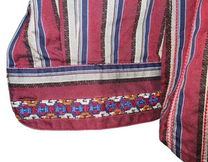 ROBERT GRAHAM Button Down Hemd mit bestickten Streifen Herren Größe 3XL rot blau - Bild 1 von 18