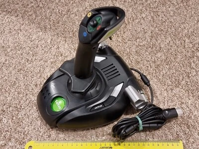 MICROSOFT XBOX ORIGINAL FLIGHT STICK JOYSTICK JOY ARCADE GAME  Saitek Adrenalin - Image 1 of 4