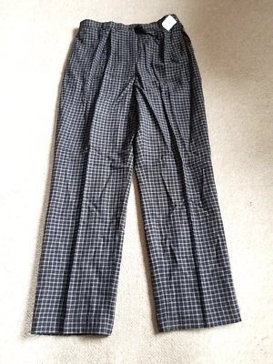 Pantalones para mujer nuevos con etiquetas-APPLESEED'S-gris/negro a cuadros 100 % lana forrados Classiccore-14 Foto 1 de 4