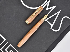 OMAS (Arte Italiana) Cruise Caramel Fountain Pen w/ Gold Filled Trim, 14k M Nib - Picture 1 of 12