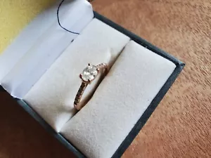 Diamond Engagement Ring, Rose Gold size 7 - nice 1/2 + Carat Oval center diamond - Picture 1 of 15