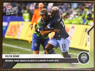 2021 Topps Now MLS #160 Kelyn Rowe Seattle Sounders FC - Image 1 of 2