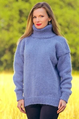 Suéter de lana cuello alto jersey tejido a mano grueso suave jersey SuperTanya Foto 1 de 4