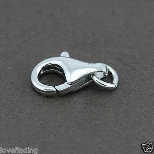 Genuine 18CT Solid White Gold Lobster Clasp 11mm Italy Made - Bild 1 von 5