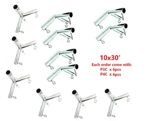 Accesorios de tubo de metal para marco de invernadero de 3/4" para pico alto de 10' x 10'/20'/30'/40' - Imagen 1 de 21