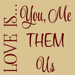 ARTÍCULO DE PLANTILLA REUTILIZABLE 9030 i 10"x10" LOVE IS - HÁGALO USTED MISMO PLANTILLAS MYLAR - Imagen 1 de 1