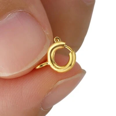 9ct Gold Open Bolt Ring Fastener 5mm, 6mm, 7mm, 8mm Clasps Gold Jewellery ACC UK
