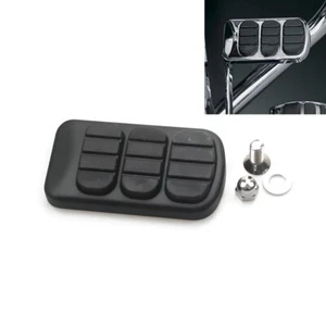 Black Brake Pedal Pad Cover Motorcycle For Harley Street Glides Kawasaki Vulcan - Picture 1 of 7