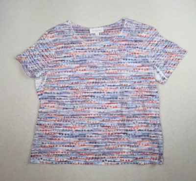 BRECKENRIDGE - ЖЕНЩИН КРАСНЫЙ БЕЛЫЙ СИНИЙ ЗВЕЗДА ПЕЧАТЬ ВЫГОРАНИЯ ФУТБОЛКА ВЕРХ - PXL - Изображение 1 из 4