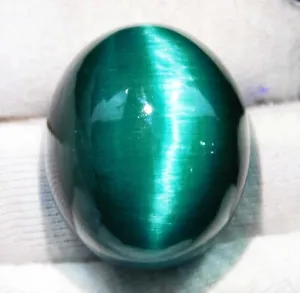 Natural 144.75 Ct Chrysoberyl Green Cats Eye Oval Cabochon Cut Loose Gemstone - Picture 1 of 8