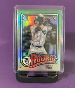 AUSTIN WELLS RC Refractor ROY Favorites 2024 Bowman ROY-2 New York Yankees - Picture 1 of 2