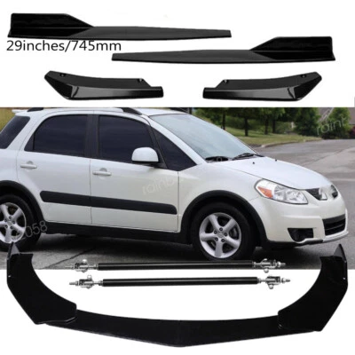 Glossy Black Front Bumper Spoiler Body Kit / Side Skirt /Rear Lip For Suzuki SX4 - Image 1 of 4