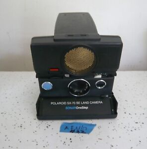 Working  Polaroid SX70 Blue Button Sonar AF NG  tested w / battery pack  #422