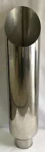 5" IN 7" OUT 36" L STAINLESS DIESEL EXHAUST MITER CUT STACK DODGE - Picture 1 of 4