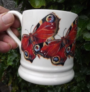 Emma Bridgewater half pint Mug Peacock Butterfly Design. Unused - Picture 1 of 8