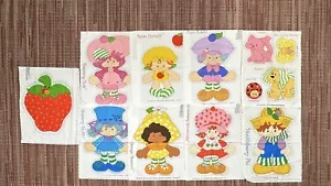 Cuscino per bambole vintage anni 80 fragola shortcake modello grande taglio e cucito 9 pannelli - Foto 1 di 10