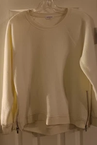 Felpa Kenesis bianca manica lunga top zip taglia M - Foto 1 di 6