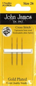 John James Gold Tapestry Handnadeln - Größe 26 3/Pkg JG198-26 - Bild 1 von 1
