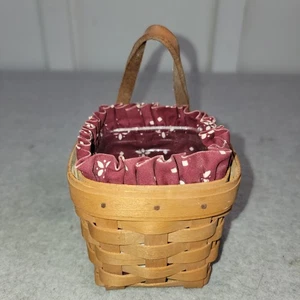 Longaberger Wall Mount Hanging Basket Combo Floral Liner Protector Signed 1999 - Bild 1 von 9