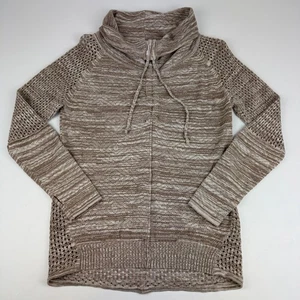 Suéter Prana Mujer Talla S Cedro Ligero Capucha Cuello Tejido Abierto Marrón - Imagen 1 de 6