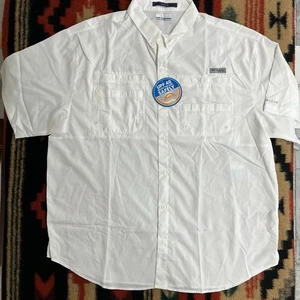 Columbia Mens 2XL Fishing Shirt Vented Omni-Shade UPF 40 Short Sleeve Tamiami - Picture 1 of 12