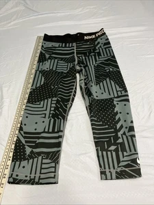 Leggings Nike Pro Compression Donna Taglia M Blu Nero Patchwork Vestibili Atletici - Foto 1 di 11