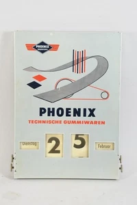 C08U05- Phoenix Harburg Metall Reklame immerwährender Kalender - Bild 1 von 12