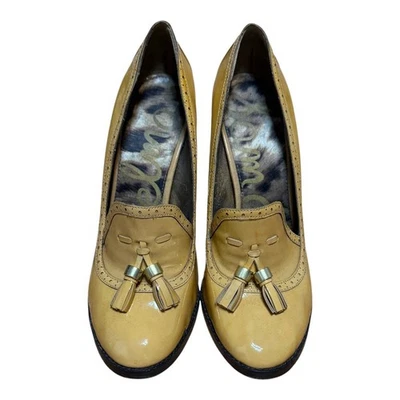 Sam Edelman Estilo Retro Mujer 9.5 Charol Borla Mocasines Tacones Dinero Antiguo Foto 1 de 4