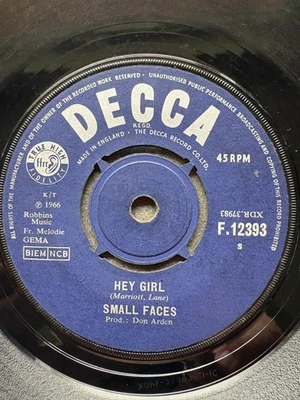 MOD GARAGE  - Small Faces - Hey Girl / Almost Grown - UK - (VG-) - Image 1 of 4